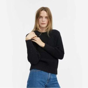 Everlane The Texture Cotton Crew in Black